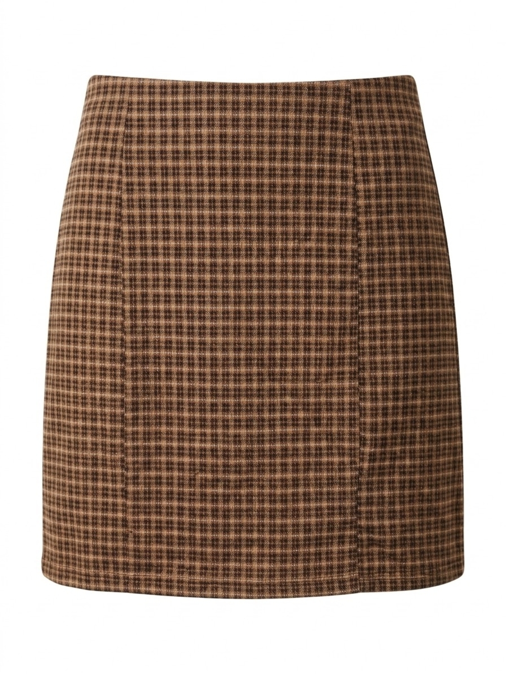 Full Tilt Brown Plaid Mini Skirt